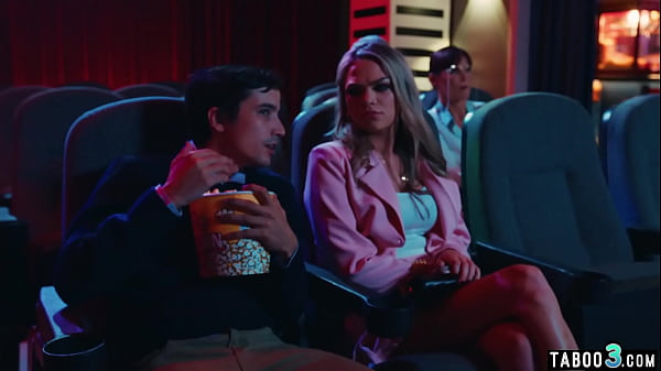 Sexy pierced teen public fucking at the theatre  