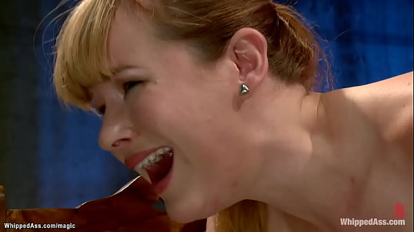 Big tits blonde German dominatrix Katja Kassin fucks dildo gag on face of submissive lesbian Claire Robbins then anal fucks her in doggy position