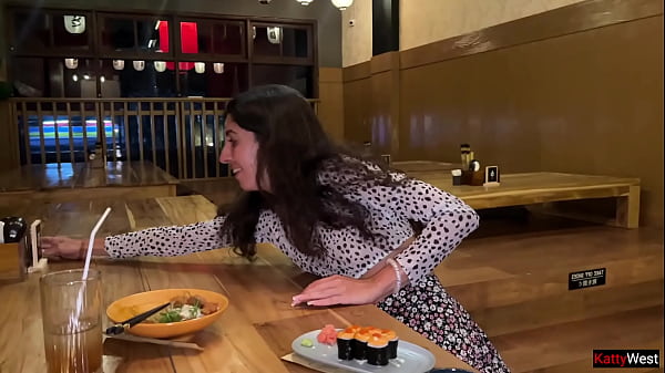 I suck dick in the toilet of a sushi bar and eat rolls with cum on my face  