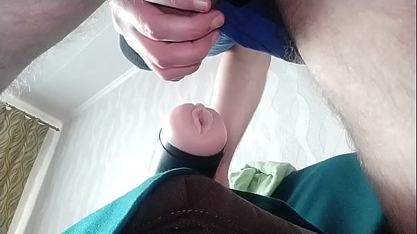 sweet fucks his new toy roughly and cums inside close up