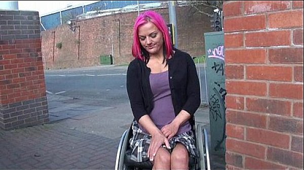 Wheelchair bound Leah Caprice in uk flashing and outdoor nudity