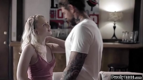 Naive teen goes to a party with an older guy she met online.She wants it to be her first time with him.He kisses her but he is rougher than expected.She throats and is banged a bit harder then she liked.When she gets dressed, his roommate comes in  