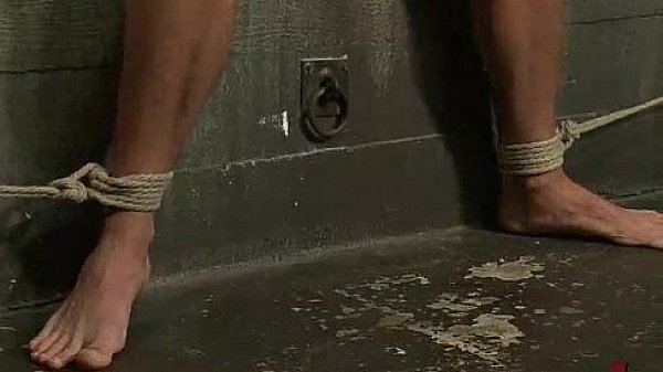 Huge dick gay tied to the wall gets cbt