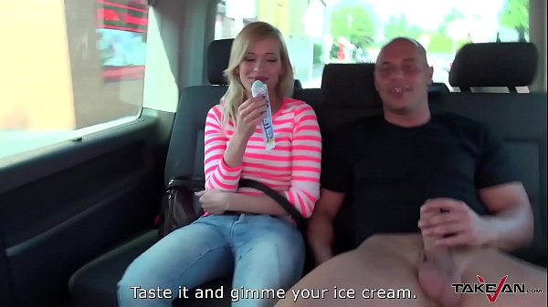 Raw fuck for skinny blonde before kick her out of driving van
