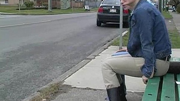 ineed2pee - desperation piss wetting alex janessa bus stop embaressment