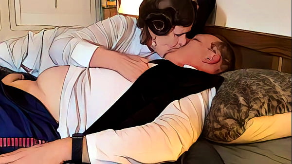 Mature old slut Star Wars cosplay the wondrous granny Leia blows Solo - an AI animation