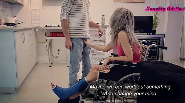 I sucked his cock while I was in a wheelchair with a broken ankle - TEASER  