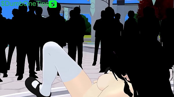 neko girl cummings in public