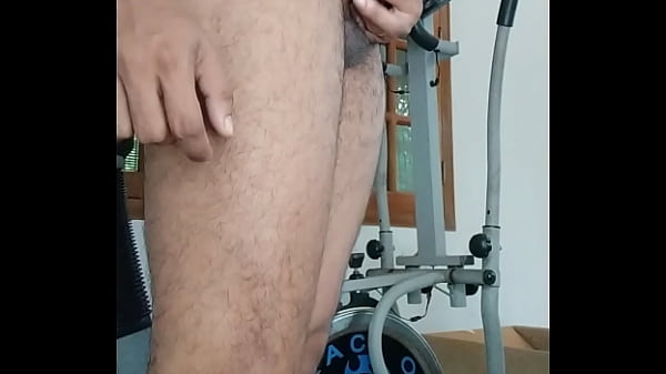 Indian nude boy exercises at home