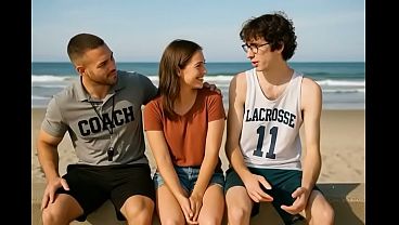 Couple seduce straight guy - AI generated