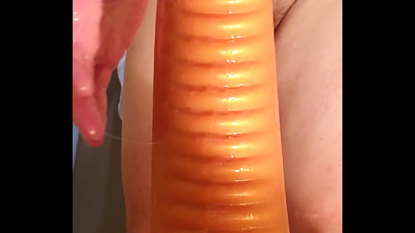 My giant toy fucks my ass for the first time