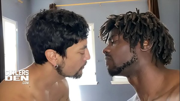 Interracial Bareback Rough Fuck and Mouth Breeding with giant BBC Cory Koons and Devin Trez 