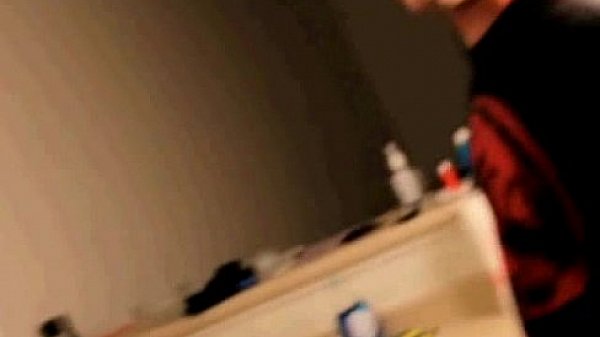 Brunette slut drinking her master's pee