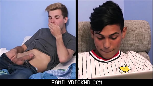 Young Twink Stepson And His Stepdad Have Threesome With Twink Latino Boy  