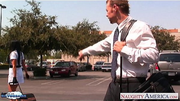 Busty brunette Audrey Bitony fucking a large dick 