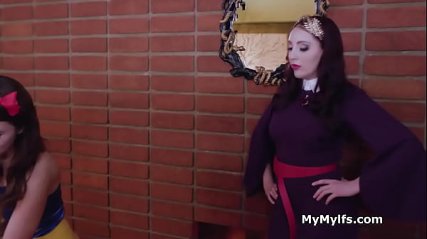 Freeuse threeway with the Evil Queen and Snow White