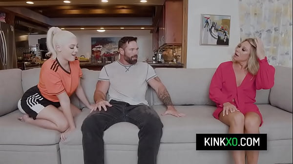 Hot blonde teen curious as to what her stepdad&rsquo;s cock might feel like inside of her 