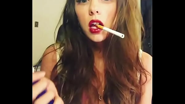 Hot girl with sexy red lips