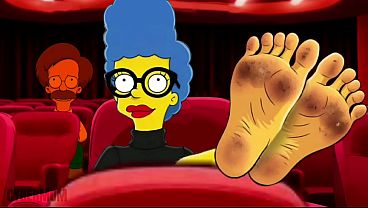 The Dirty Wrinkled Soles Of Marge Simpson's Feet. Tarantino Parody