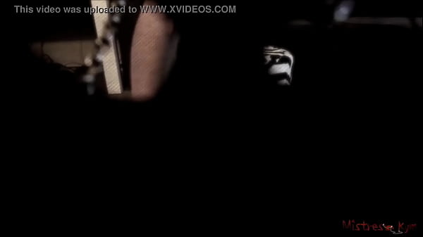 Submissive wearing mask looks and obeys to his high heeled mistress  