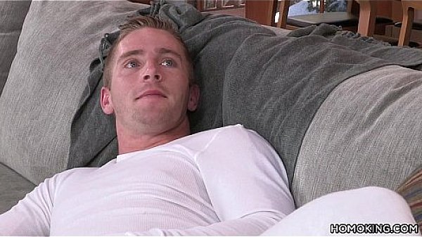 Muscled gay studs fucking home