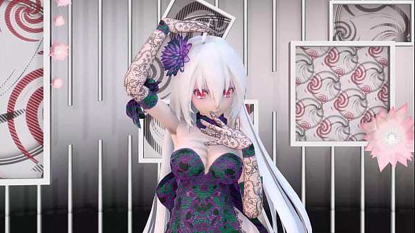 Yowane Haku Undress Dance Sexy Lingerie Hentai Stickysticky Song Mmd 3D Purple Clothes (CLIP)