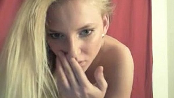 pretty blonde in leather tight legging pants cams