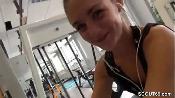 Skinny German Girl have Rough Amateur Sex at Fitness 