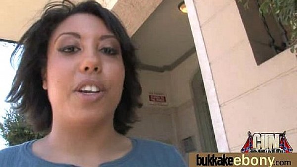 Ebony gets fucked in all holes by a group of white dudes 7