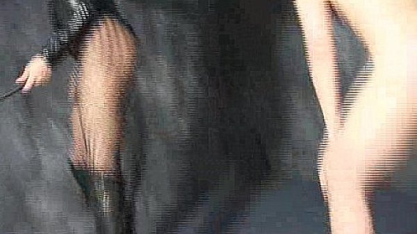 Mistress humiliates slave and whips his ass and balls