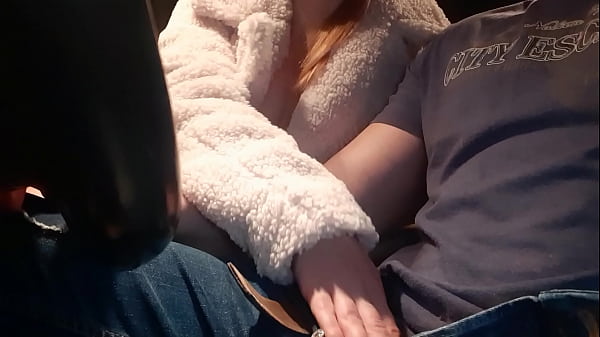 Sexy beauty gives a blowjob in the car  