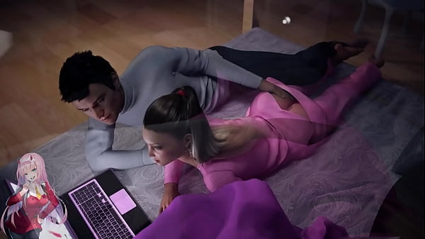 The girl plays with her pussy for the first time. porno game