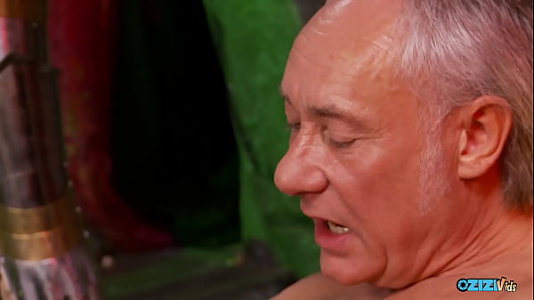 Older dude and another chick get to bang two blonde sluts together