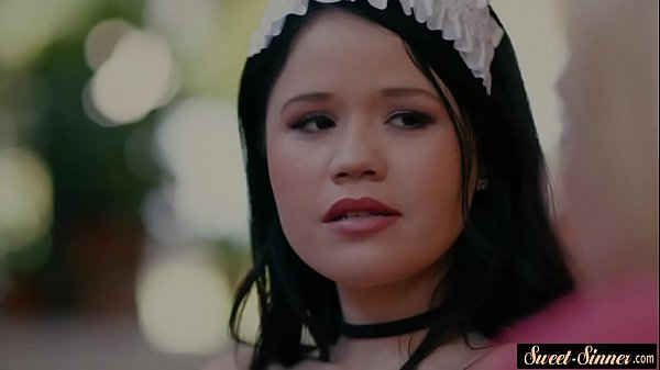 Cockriding MILF teaches young maid fucking