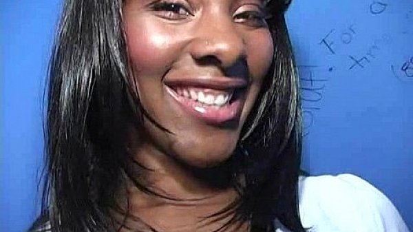 Black girl initiated in the art of gloryhole blowjob 16