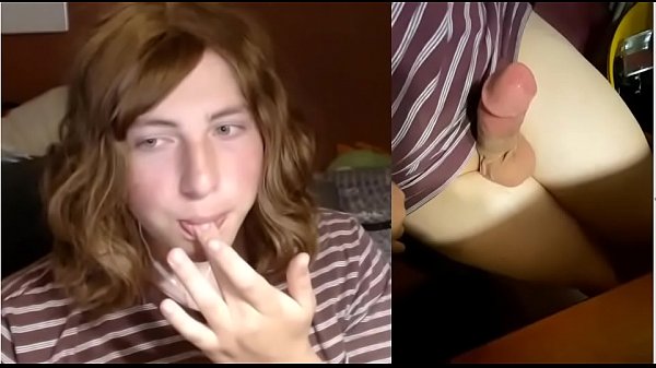 Cute tranny  has fun masturbating at home