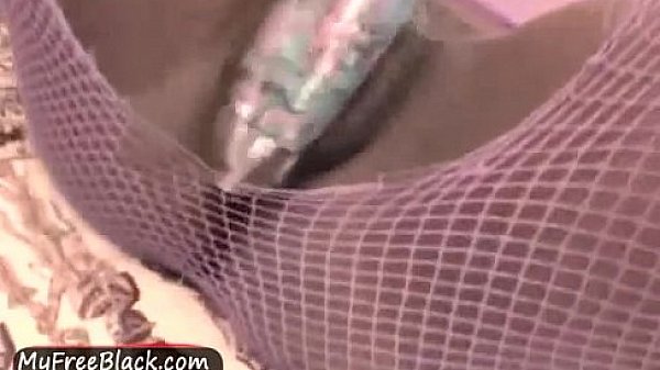 Bootylicious ebony in fishnet dildo fucking 2 by EbonyExposed  