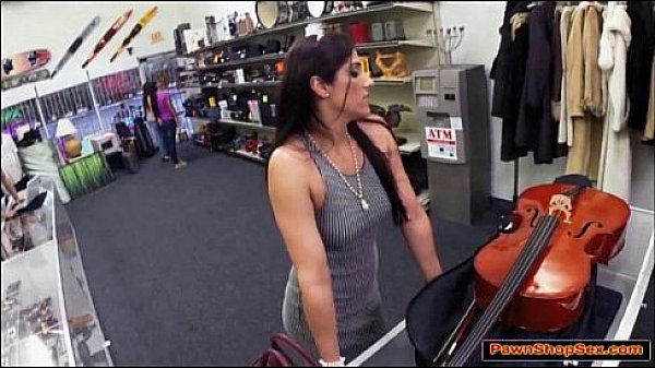 Brazilian MILF gives Pawnshop owner a blowjob for excitement
