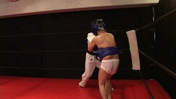 Mistress is serious in beating up a slave in a sparring match