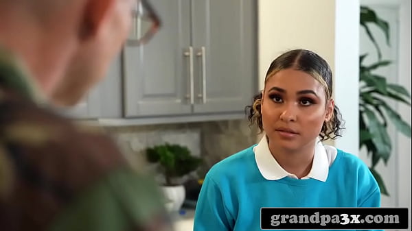 Petite Sexy Body Teen Caught Stealing By Her Filthy Ex-Military Stepgrandpa