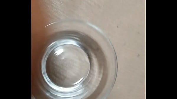 Ejaculate in a transparent cup and then swallow  
