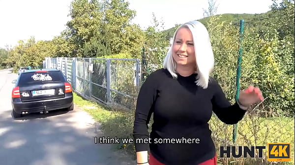 HUNT4K. Wife agrees to have sex if husband wanks to her impaled on cock  