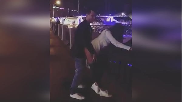 Fuck a young Russian girl on the embankment in Moscow  