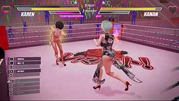 Lesbat Defeated 女同戰鬥 腹肌女戰敗