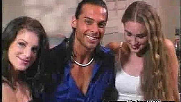 Two nasty chicks pampering dick  