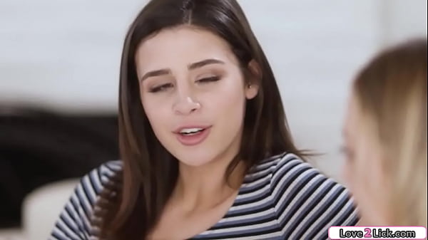 Petite brunette finds out new neighbor is a lesbian.They flirt n gives her oral sex.The small tits blonde licks her as she facesits her.Then rims her