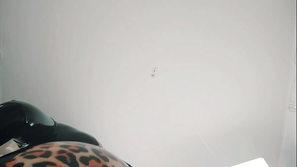 sexual MILF teasing by latex and natural Boobs  