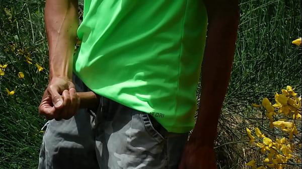 Stroking my cock in green  