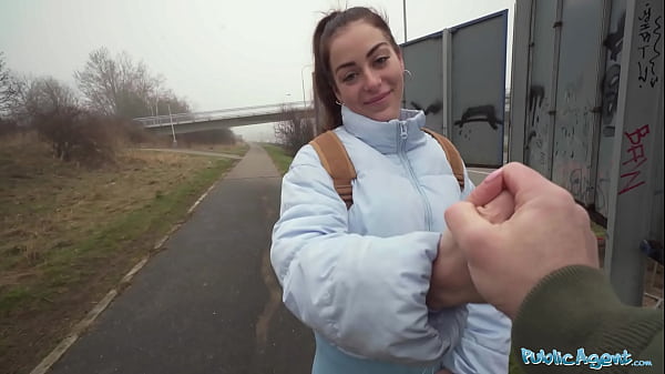 Public Agent She's bent over and pounded in pov by his big cock