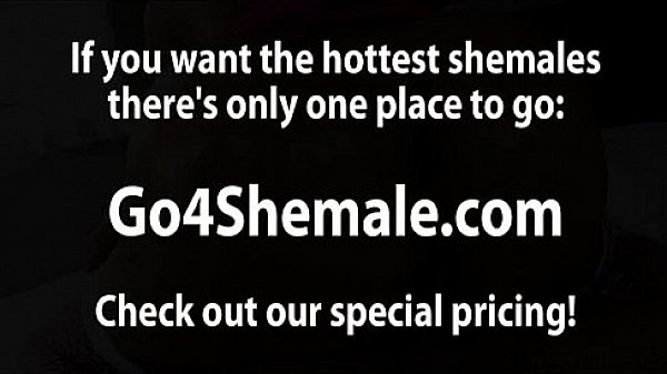 Busty tranny shows off her bubble booty and then analyzed